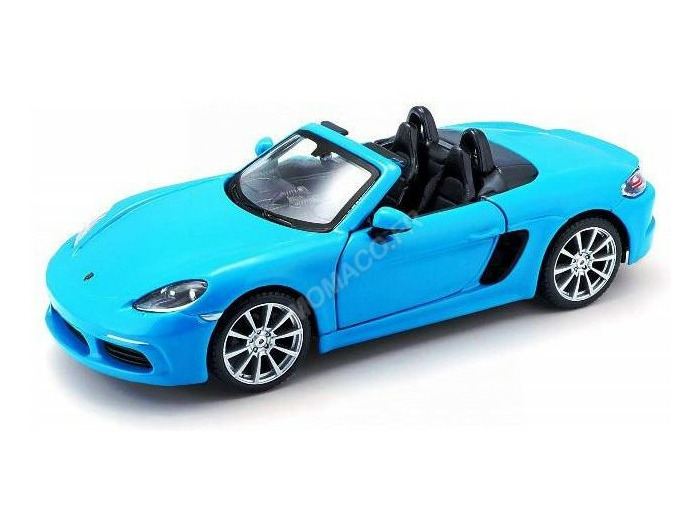 Miniature Porsche 718 Boxter Bleue 1/24