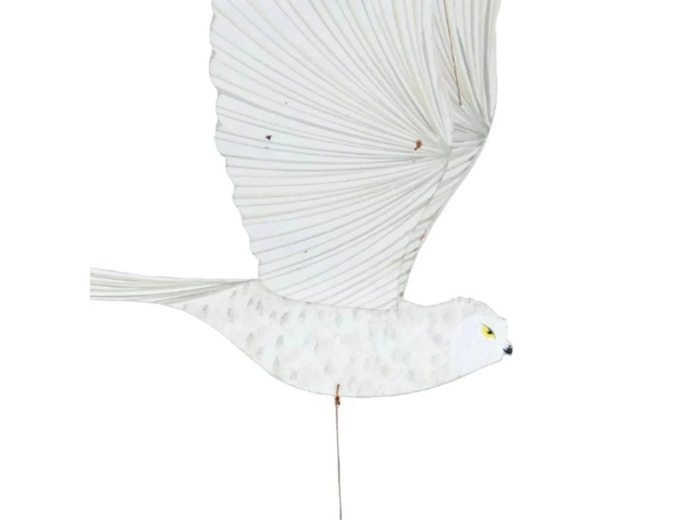 Mobile artisanal en bois - Chouette blanche, Harfang des neiges