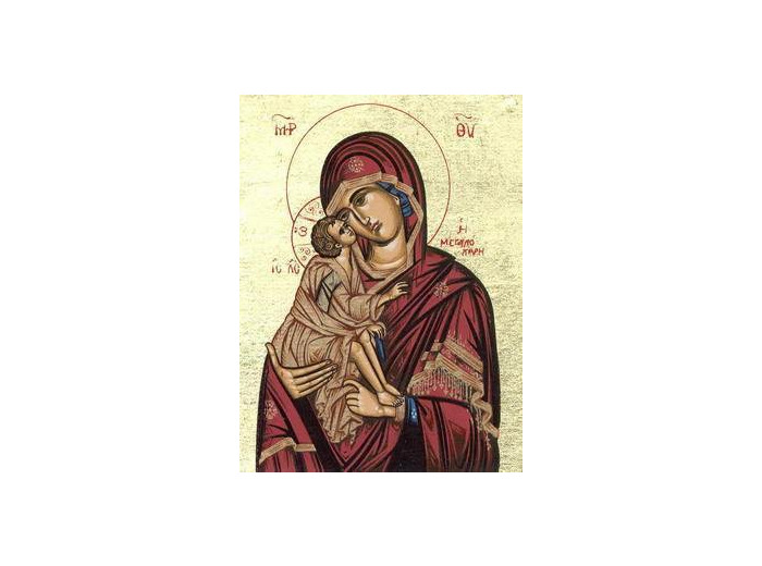 Icône sérigraphiée MDF 9*12 cm- AMOUR ROUGE