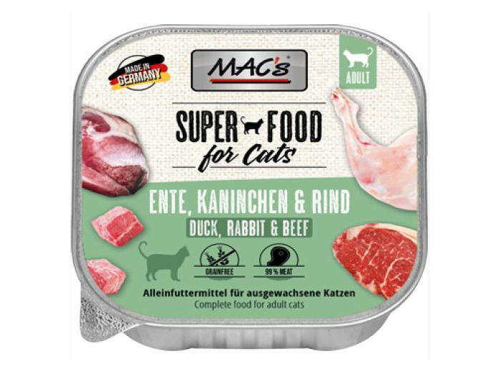 Mac's Raffineur au Canard, Poulet & Lapin pour chat - 100g