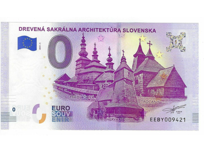 SLOVAQUIE 2019-1 DREVENA SAKRALNA BILLET SOUVENIR 0 EURO TOURISTIQUE NEUF