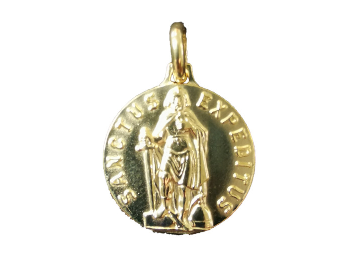 Médaille 18mm en Plaqué Or - ST EXPEDIT