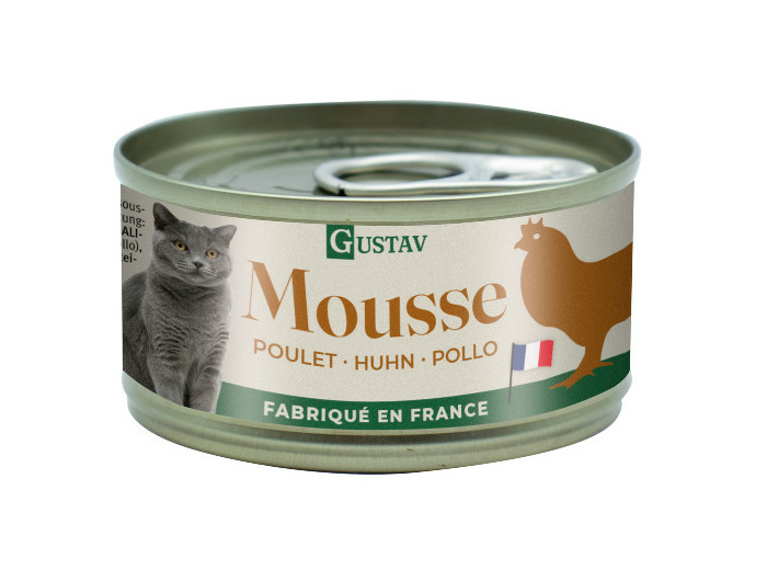 GUSTAV Mousse pour chat, au Poulet - 85g