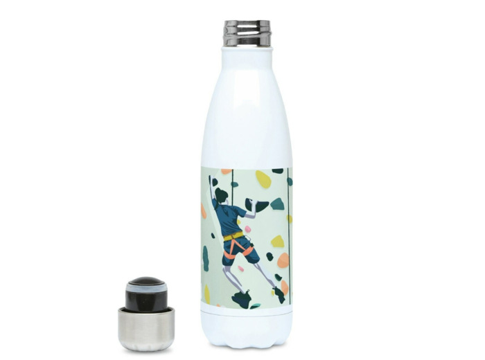 Gourde isotherme Escalade "La femme qui escaladait" - Personnalisable