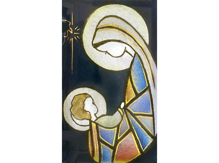 Dans le cœur de Marie 9,5X5,5cm - EMAUX DU LIBAN