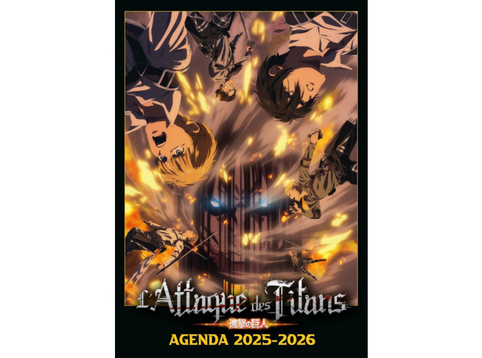 AGENDA SCOLAIRE 2025-2026 L'ATTAQUE DES TITANS - SAISON FINALE