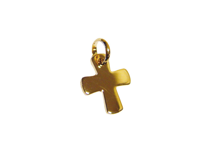Croix en Plaqué Or 16mm - CARREE