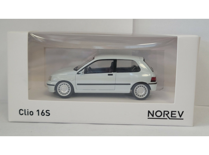 RENAULT CLIO 16S BLANCHE NOREV 1/43 BOITE D'ORIGINE