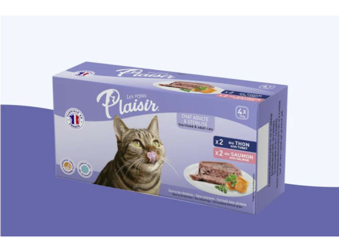 Les repas Plaisir, Pack poissons pour chat - 4 x 100g