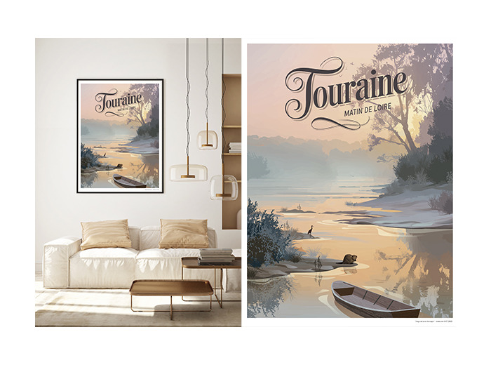 MATIN DE LOIRE - TOURAINE - SAINT GENOUPH POSTER