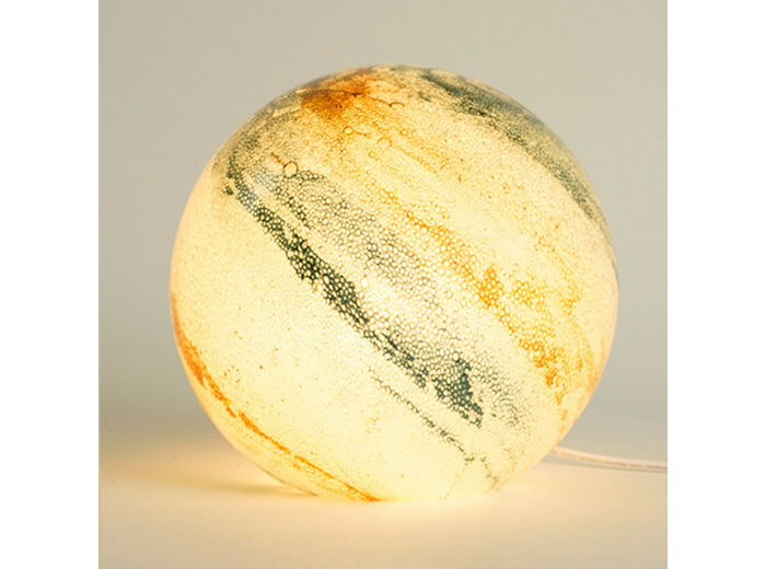 Lampe boule Galaxie vert orange 24x24x23cm