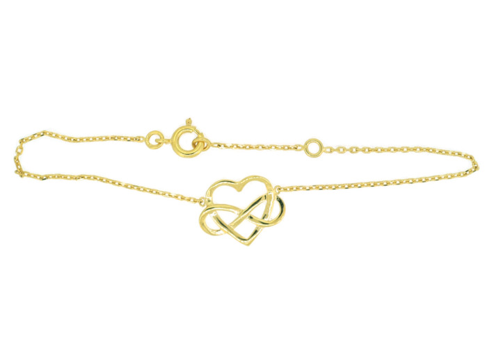 Bracelet en Plaqué Or - COEUR INFINI