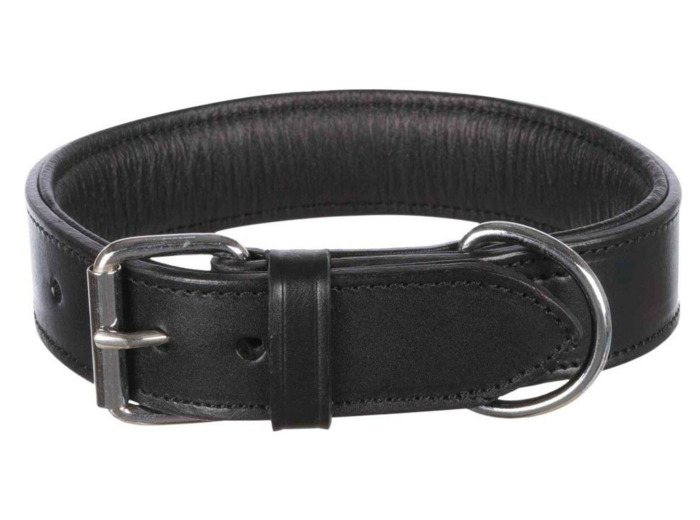 Collier en cuir noir - Taille L