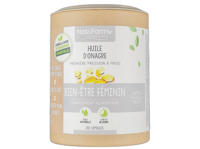 Huile d'Onagre Bien-Etre Féminin 120 Capsules
