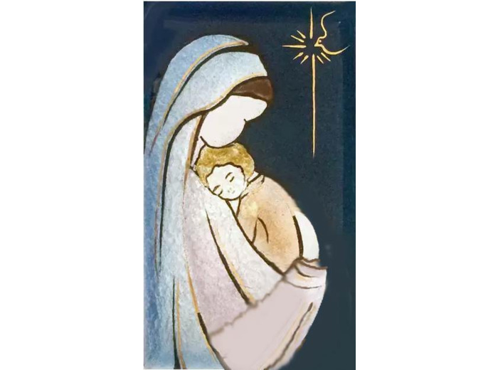 Vierge du doux sommeil 9,5X5,5cm - EMAUX DU LIBAN