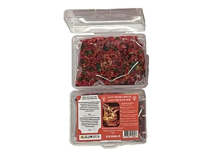 Encens en Grains Saint Michel Rouge - Boite transparente de 50gr