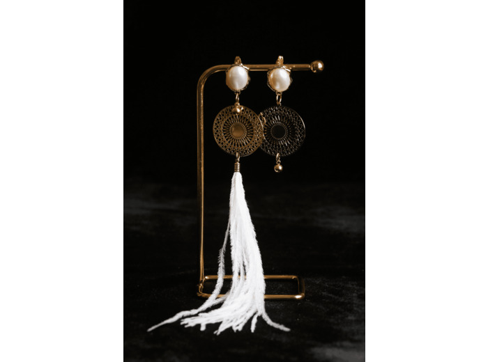 Boucles d'oreilles - Modèle Sebou Blanc