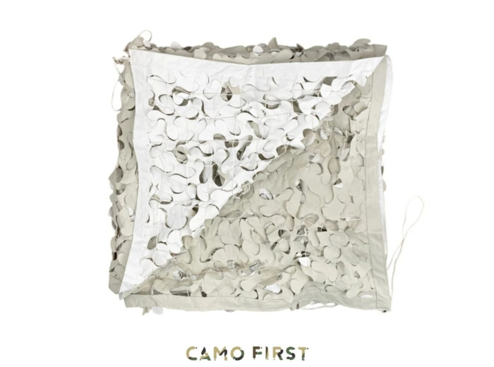 Filet camouflage blanc S-Cut 2 × 2 m : ombrage 80 %, filet camo robuste et renforcé