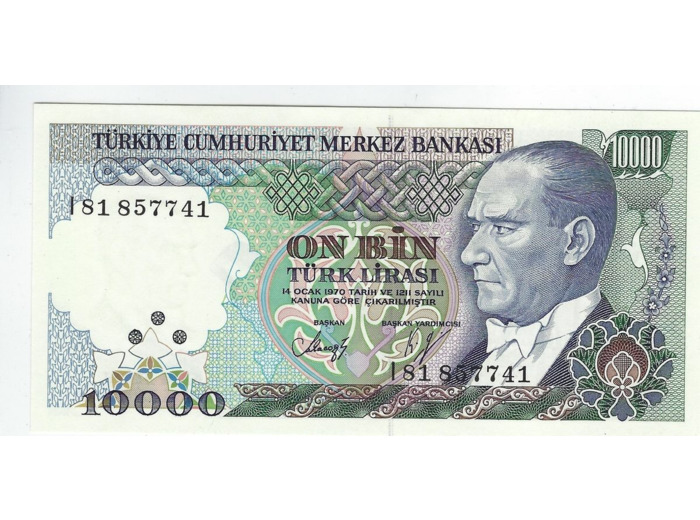 TURQUIE 10000 LIRA  SERIE I 1970 1989 NEUF