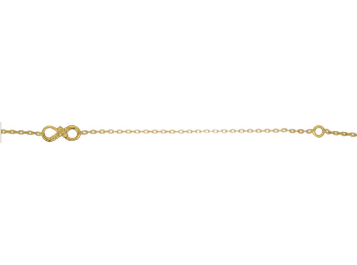 Bracelet en Plaqué Or - INFINI CROIX STRASS