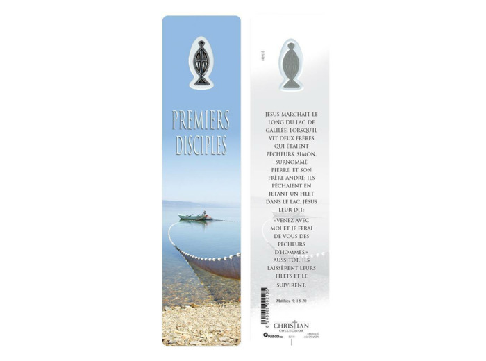 Signet plastifié avec médaille sous sachet- PREMIERS DISCIPLES