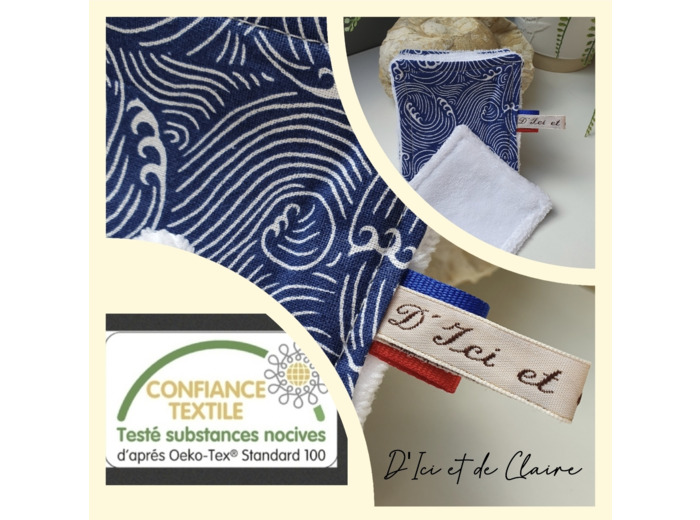 10 Lingettes de Toilette motif Vagues