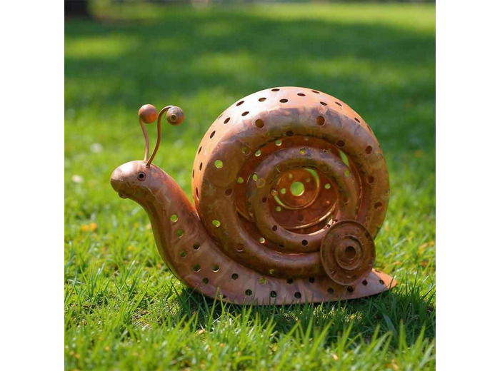 Photophore grand escargot 40x12x28cm