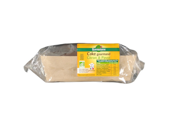 Cake Gourmand Citron et Pavot 250g Bio