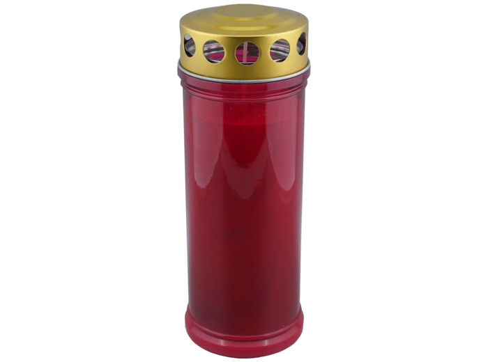 Bougie Funéraire 160 Heures Rouge - 215x75mm