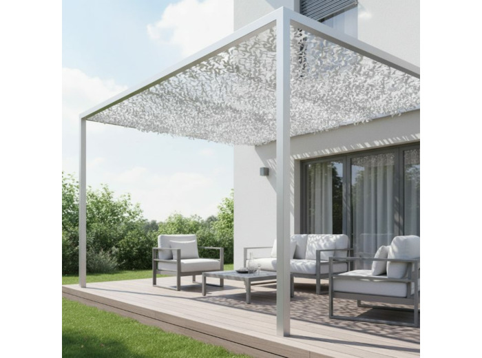 Filet de camouflage Camo First S-Cut 3 × 6 m : ombre tactique 18 m² renforcée