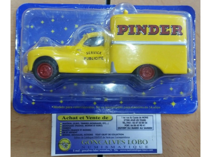 CIRQUE PINDER PEUGEOT 203 FOURGON PUBLICITAIRE Service Publicité (ref 03)