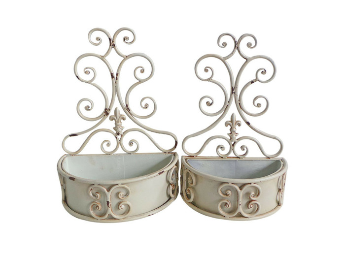 Ensemble 2 Jardinières murales 29x17x41cm