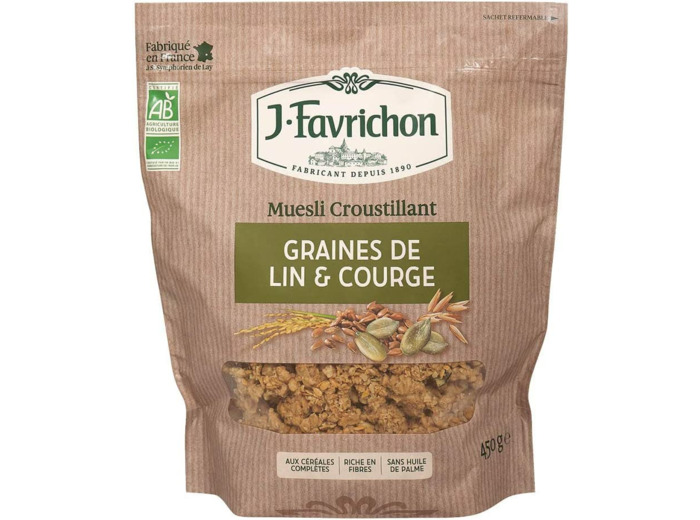 MUESLI CROUSTILLANT LIN COURGE 450G FAVRICHON VIGNON