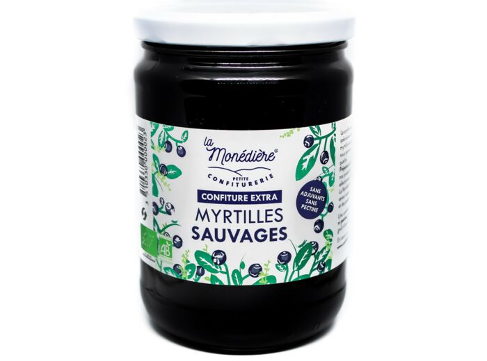 Confiture Extra de Myrtilles Sauvages Bio 730g