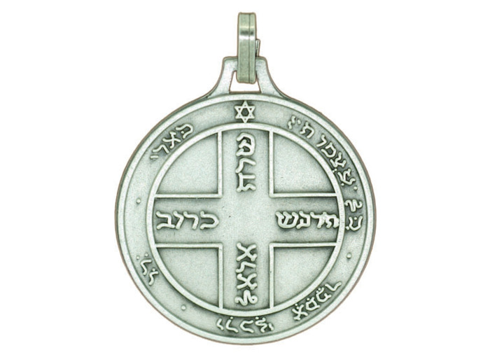 Médaille 30mm en Métal Argenté - PENTACLE  JUPITER