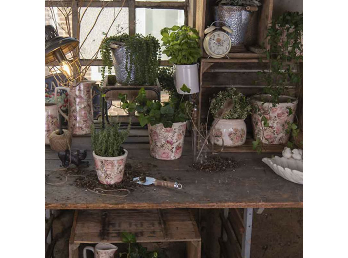 Pot de fleurs céramique jardin Anglais 12x11cm