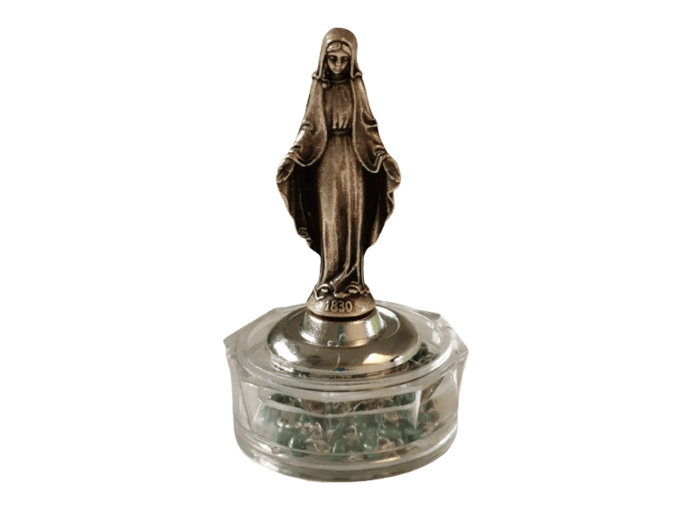 Statue 7cm en Métal avec Socle Chapelet - MIRACULEUSE