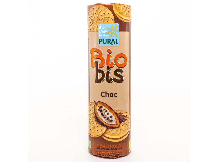 Biscuits Fourrés Crème de Cacao Biobis Choc Bio 300g