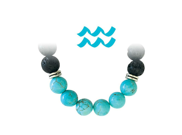 Bracelet zodiacal Turkénite-Pierre du Verseau