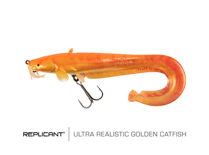 realistic catfish golden 10cm