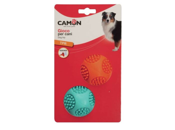 Lot de 2 balles TPR pour chien - Ø6.2cm