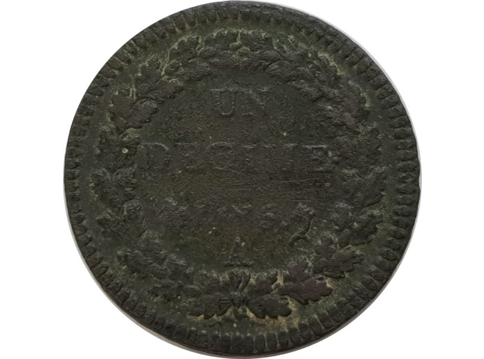 FRANCE 1 DECIME DUPRE AN 5 A (Paris) TTB- 19gr98 (G187)