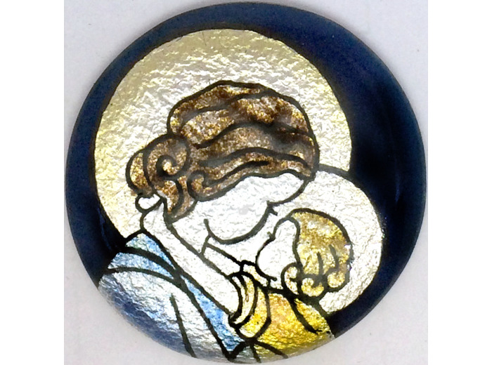 Vierge de Botticelli D5,1cm - EMAUX DU LIBAN