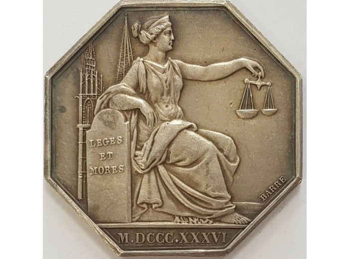 DEPARTEMENT D'EURE ET LOIR COMPAGNIE DES NOTAIRES LEGES ET MORES ARGENT TTB