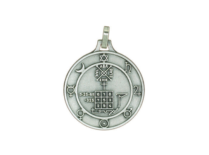 Médaille 30mm en Métal Argenté - PENTACLE UNIVERSEL