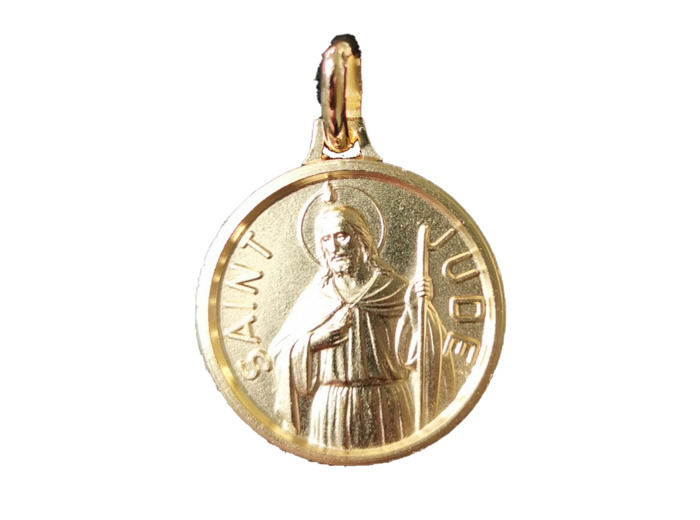 Médaille 18mm en Plaqué Or - ST JUDE