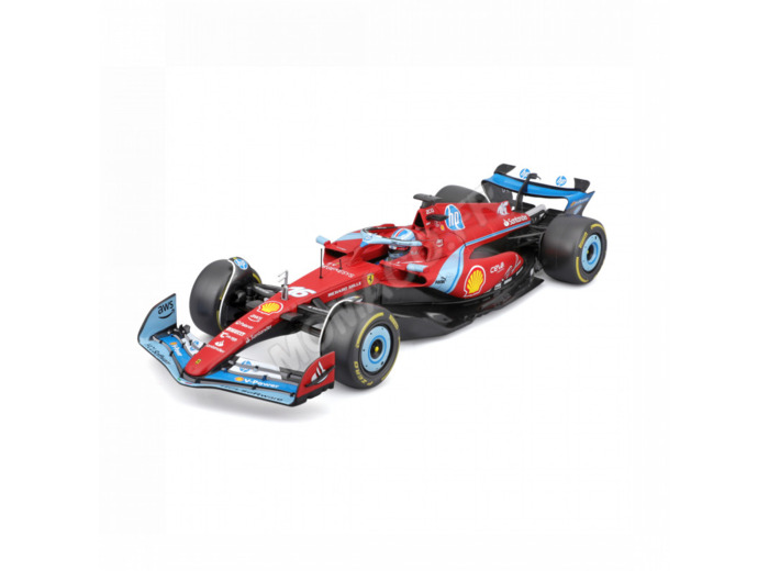 Ferrari SF24 F1 Miami 2024#Leclerc avec Casque C.Leclerc - 1/18 - BBurago