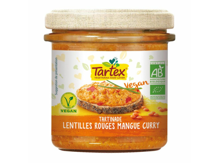 Tartinade de Lentilles-Mangue et Curry-140g-Tartex