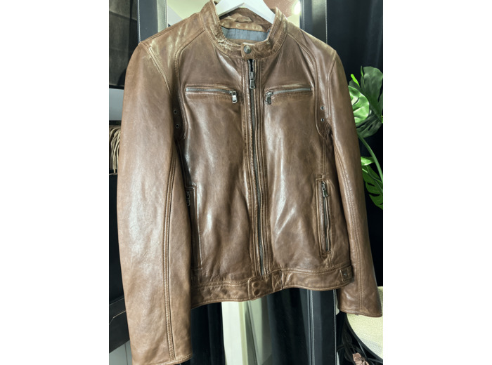 DAD 01-578 Blouson homme cuir cognac