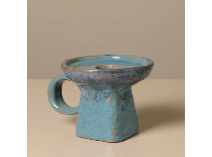 Bougeoir céramique Tinta Azul 10x9x12cm